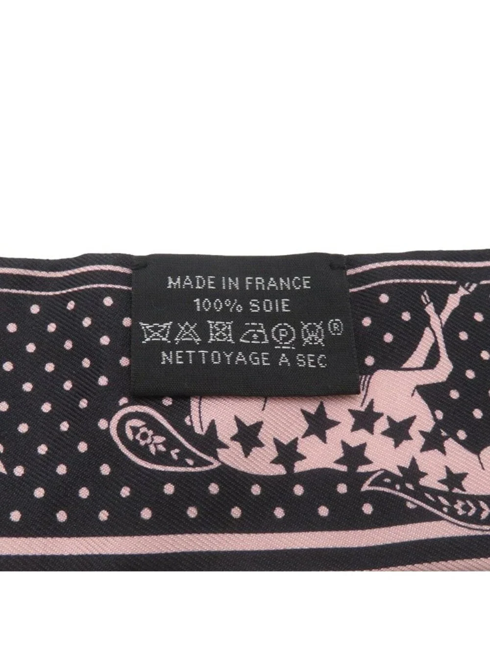 ★SOLD★ Hermes Scarf Cheval de Coeur Bandana Black White - Picture 10 of 10